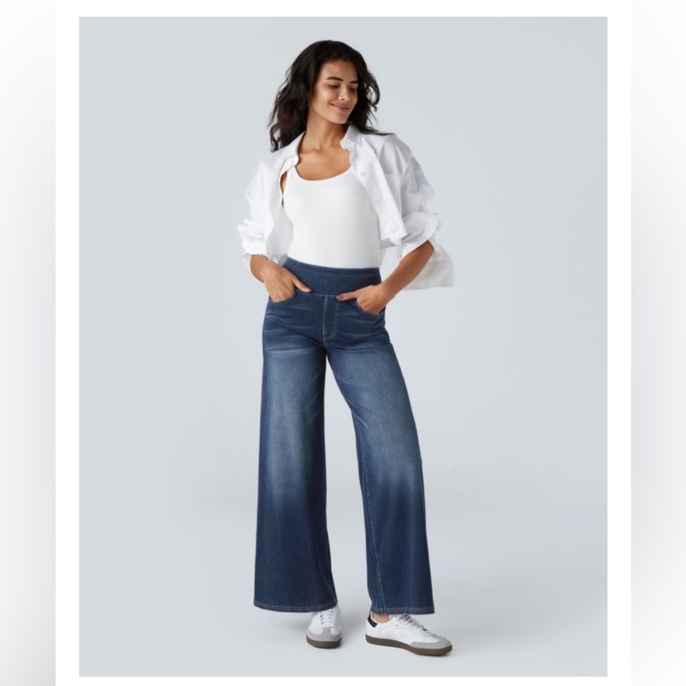 HALARA Flex High Waisted Wide Leg Jeans